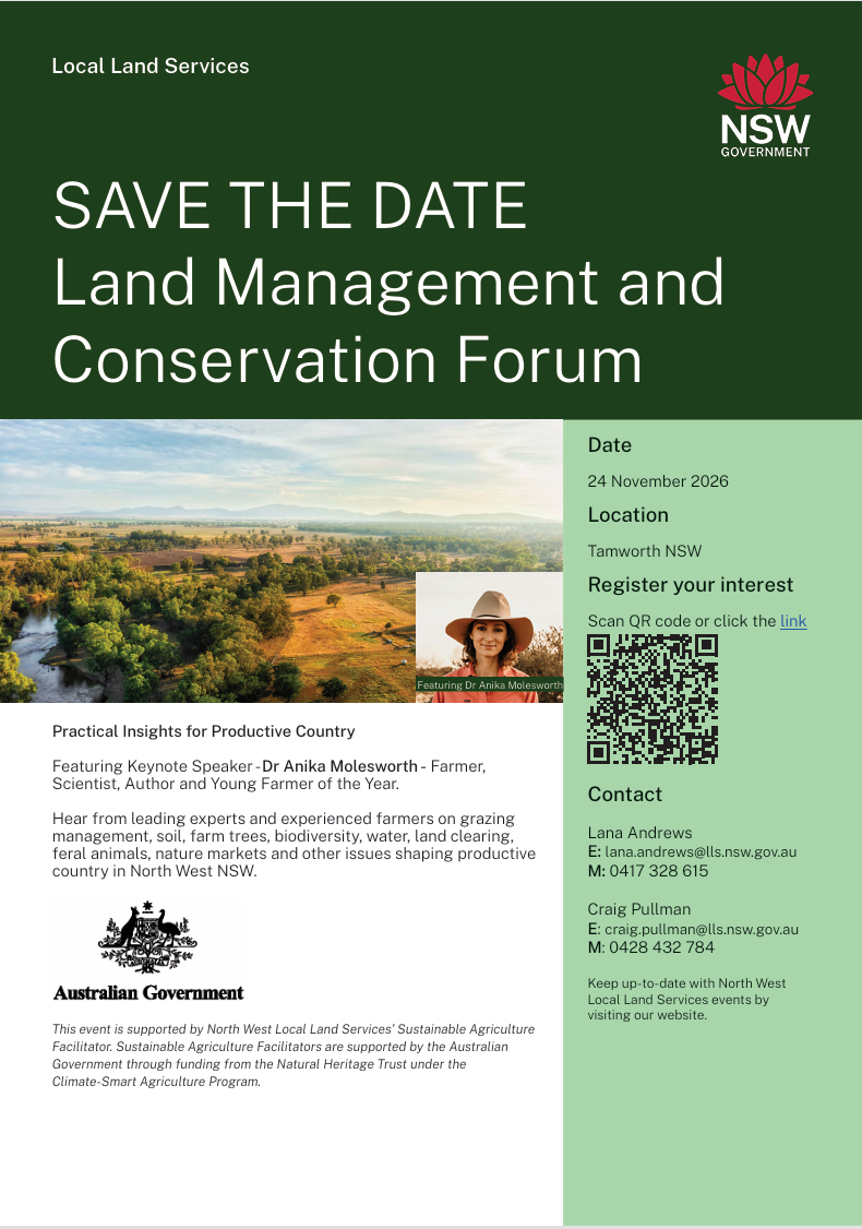 Save the Date Flyer Land Management and Conservation Forum 24.11.26