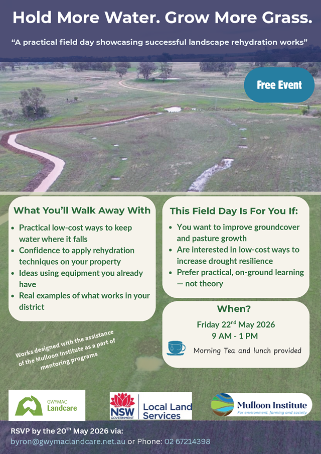 Hold more water grow more grass field day Nullamanna 640p